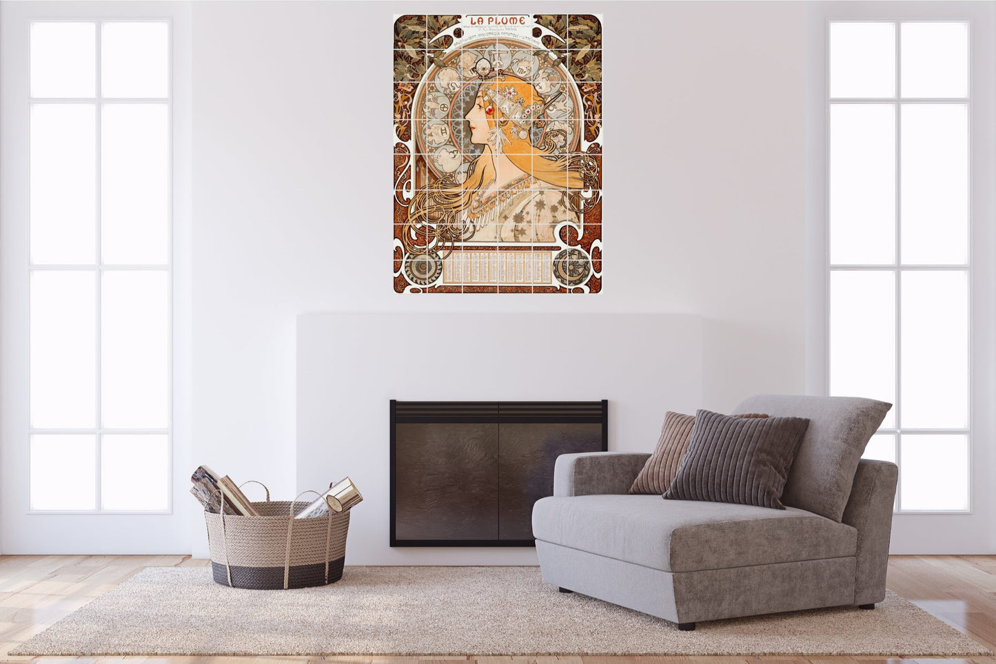 Alphonse Mucha Original Art Murals - La Plume (1899)