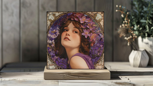 Native Australian Flora Series - Boronia Flower (Alphonse Mucha Tribute)