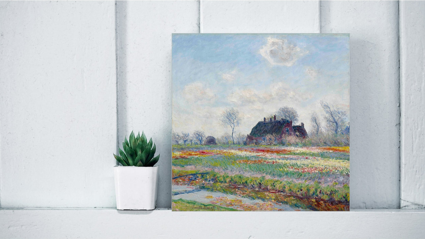 Claude Monet Display Tiles - Tulip Fields at Sassenheim (1886)