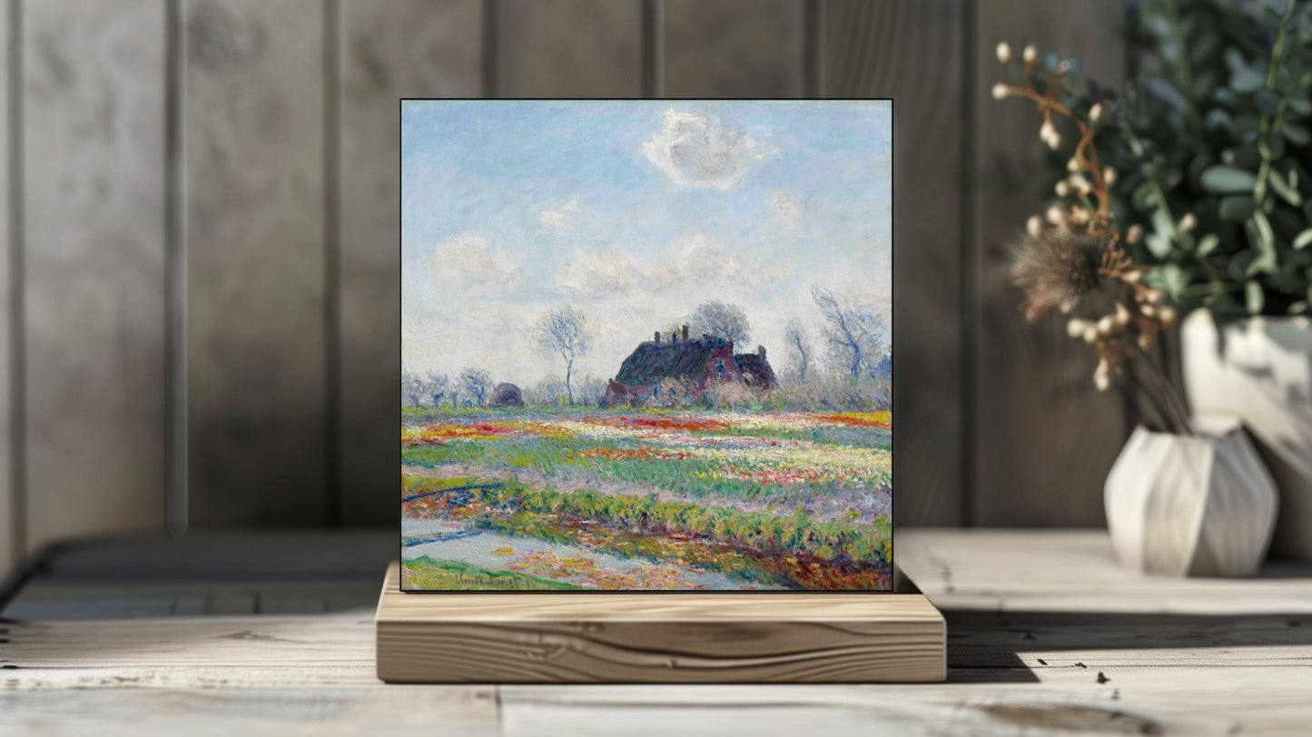 Claude Monet Display Tiles - Tulip Fields at Sassenheim (1886)