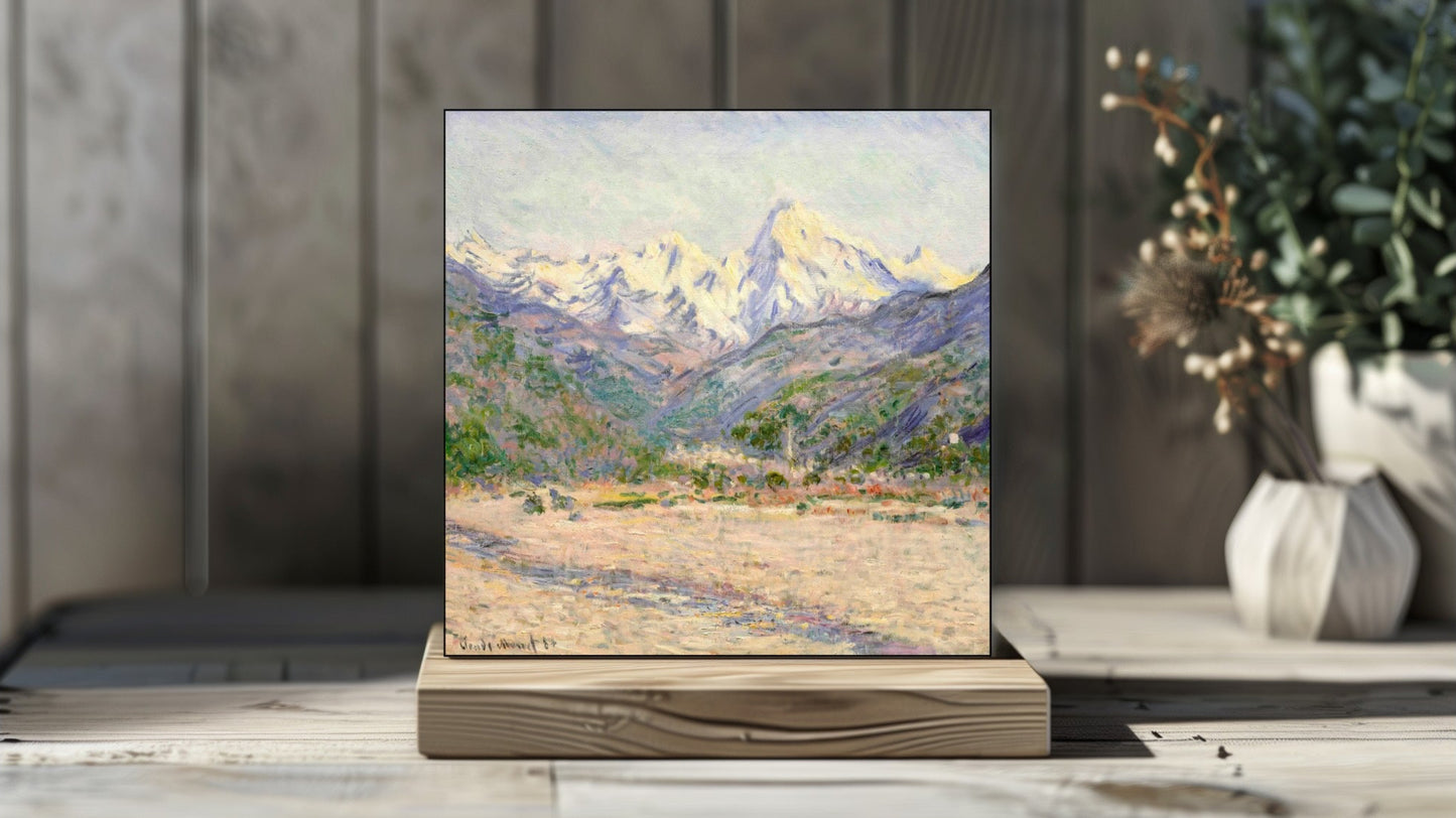 Claude Monet Display Tiles - The Valley of the Nervia (1884)