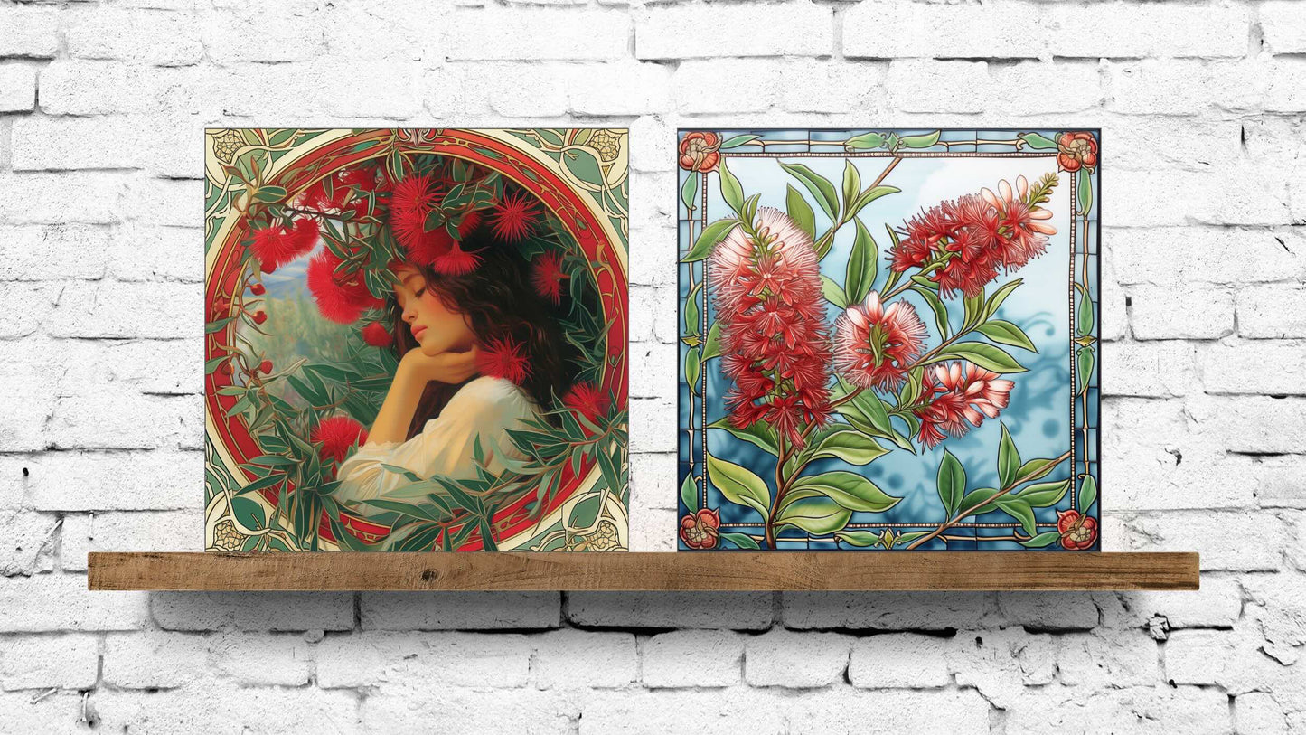 Native Australian Flora Series - Bottlebrush (Set of 2)