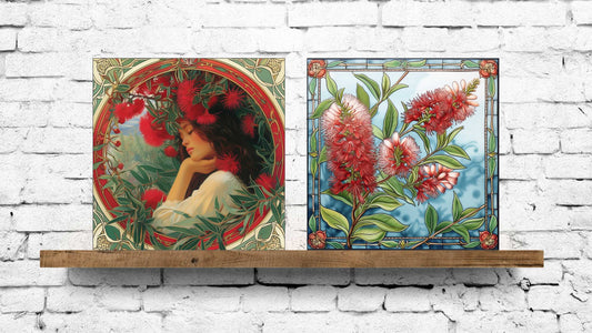 Native Australian Flora Series - Bottlebrush (Set of 2)