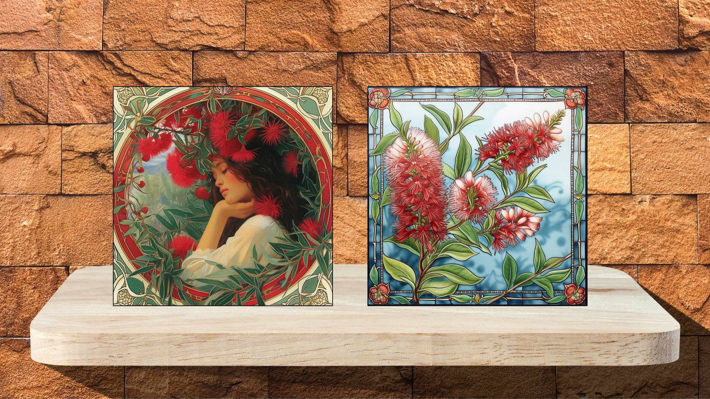Native Australian Flora Series - Bottlebrush (Set of 2)