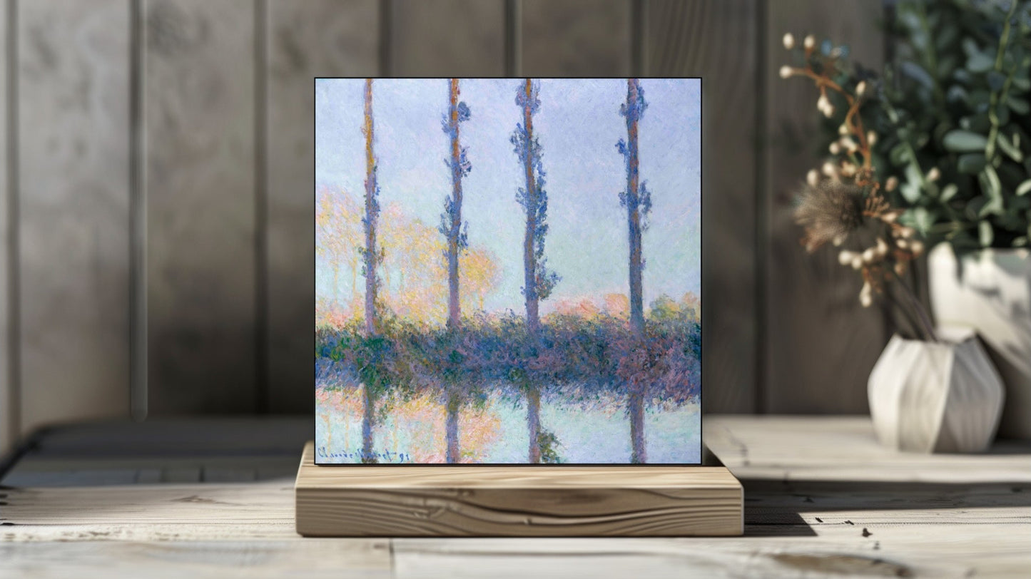 Claude Monet Display Tiles - The Four Trees (1891)