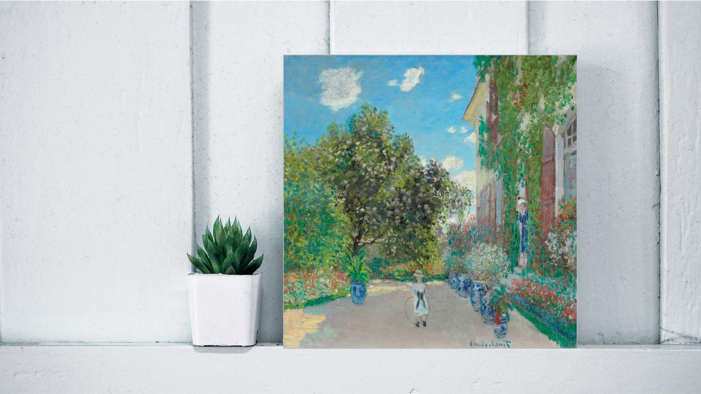 Claude Monet Display Tiles - The Artist's House at Argenteuil (1873)