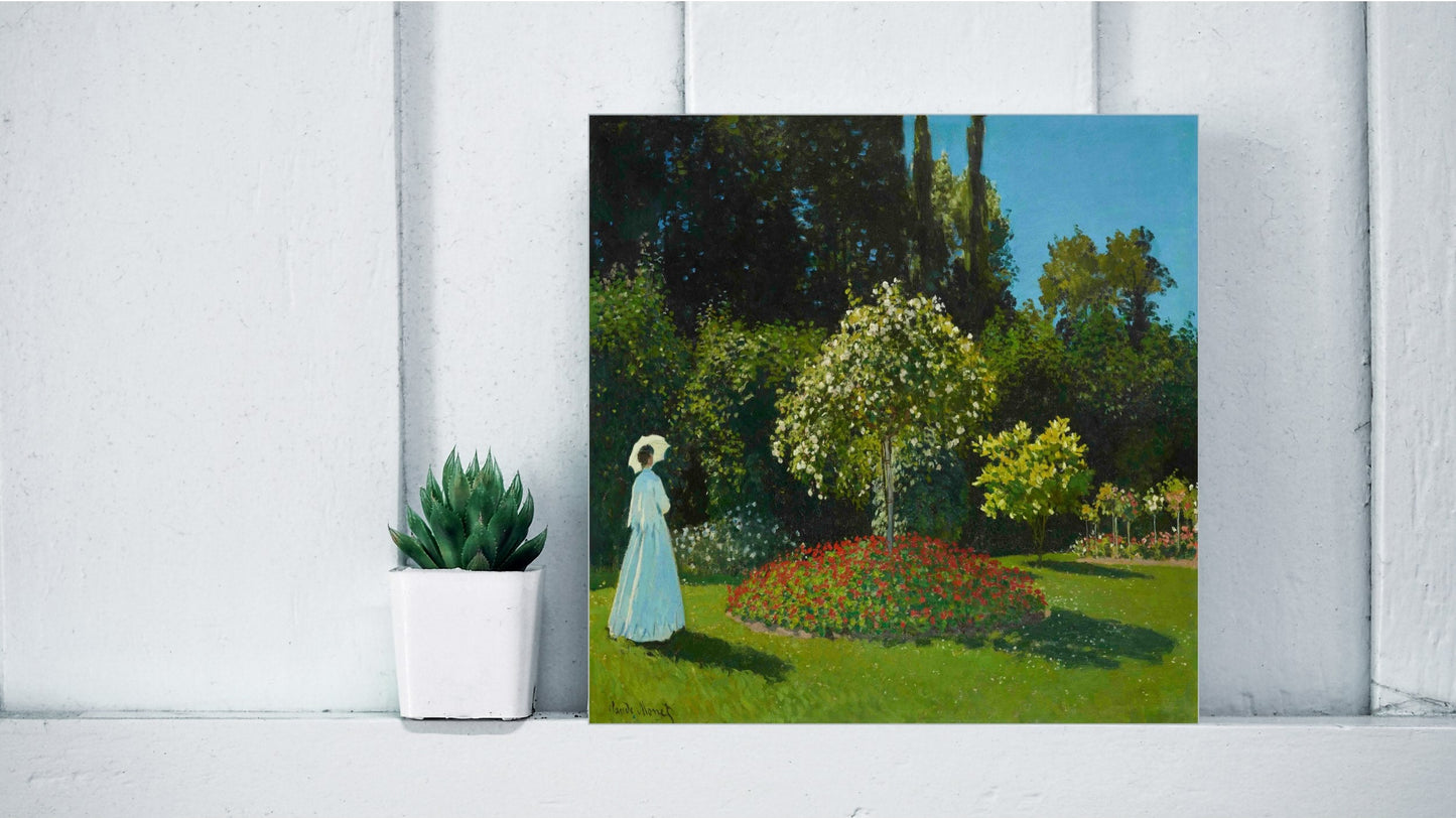 Claude Monet Display Tiles - Lady in the Garden (1867)