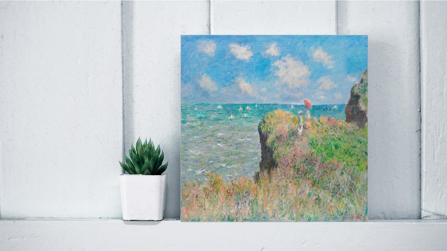 Claude Monet Display Tiles - Cliff Walk at Pourville (1882)