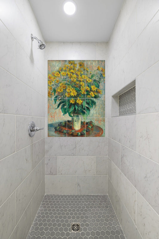 Claude Monet Original Art Murals - Bouquet of Sunflowers (1881)