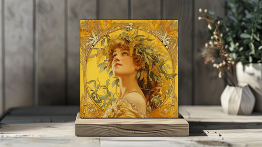 Native Australian Flora Series - Golden Wattle (Alphonse Mucha Tribute)