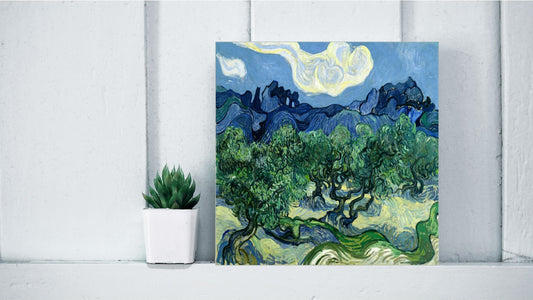 Vincent van Gogh Display Tiles - Olive Trees with the Alpilles in the Background (1889)