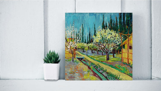 Vincent van Gogh Display Tiles - Orchard Bordered by Cypresses (1888)