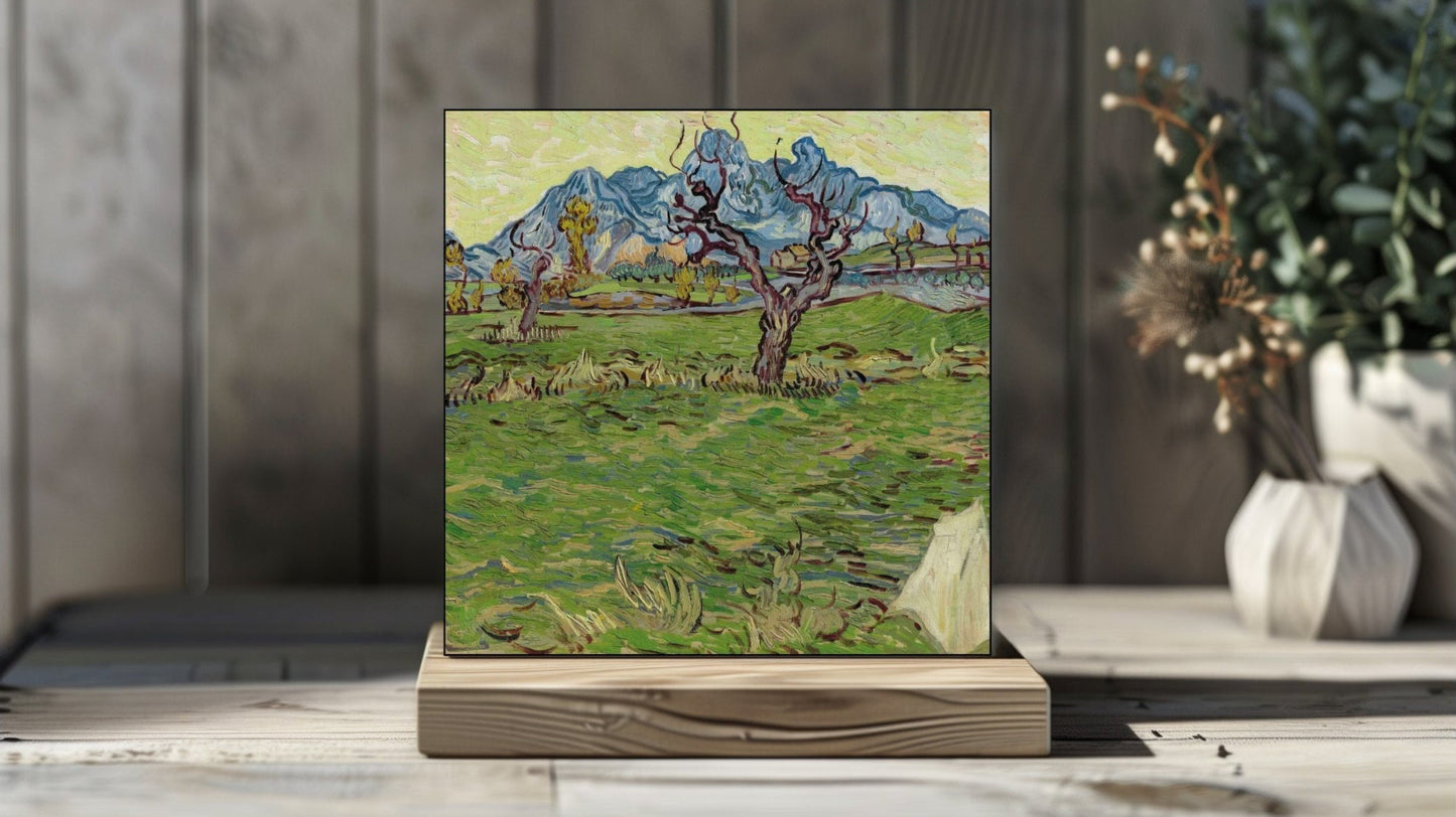 Vincent van Gogh Display Tiles - Champs près des Alpilles (1889)