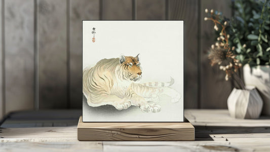 Ohara Koson Display Tiles - Tiger (1900 - 1930)