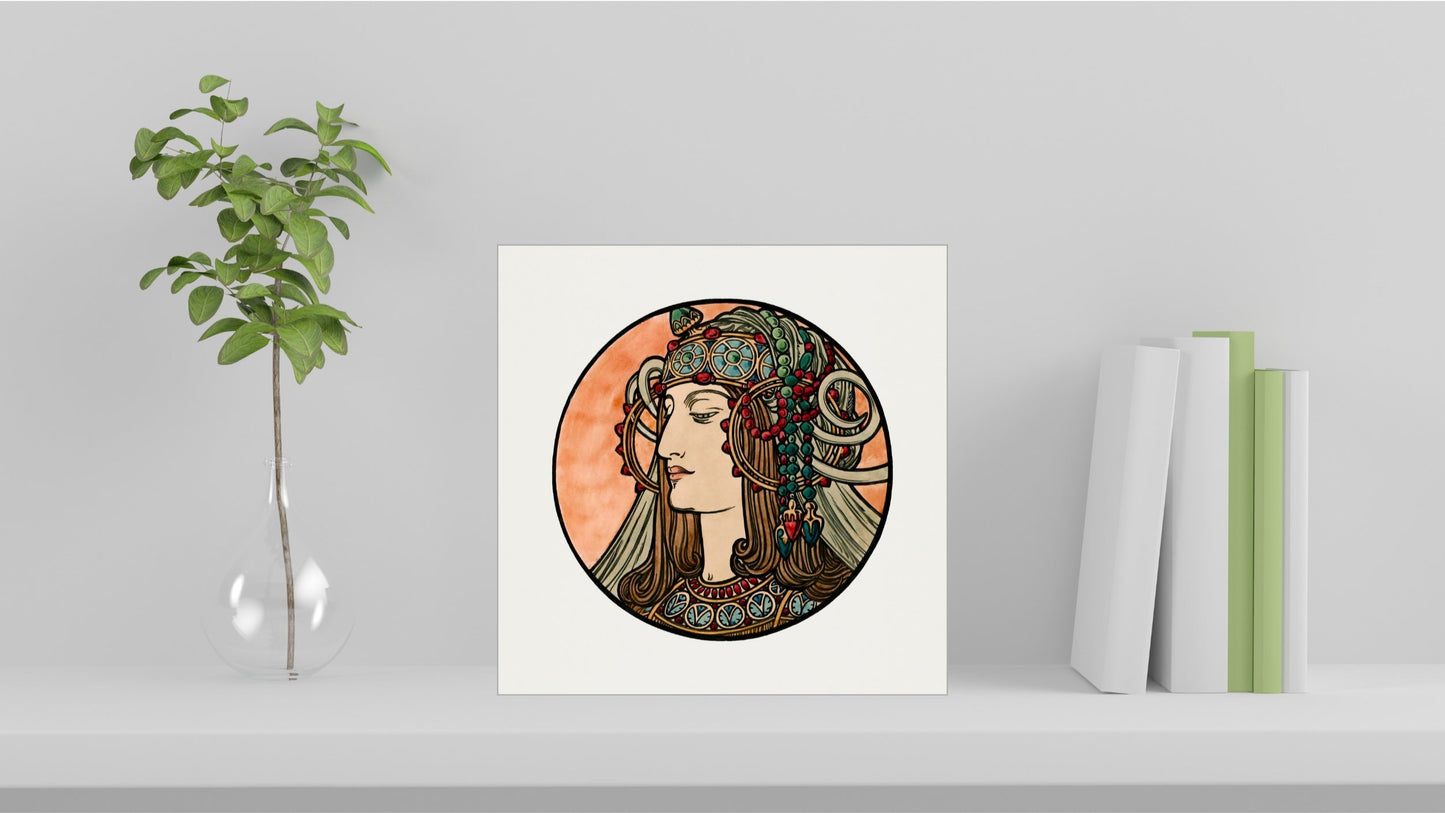 Alphonse Mucha Display Tiles - Stained Glass Window for the Facade of the Fouquet Boutique (1899) [8 of 9]