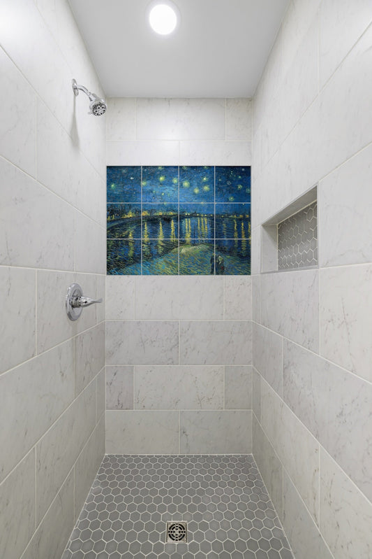 Vincent van Gogh Original Art Murals - Starry Night Over the Rhône (1888)