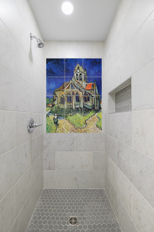 Vincent van Gogh Original Art Murals - The Church at Auvers (1890)