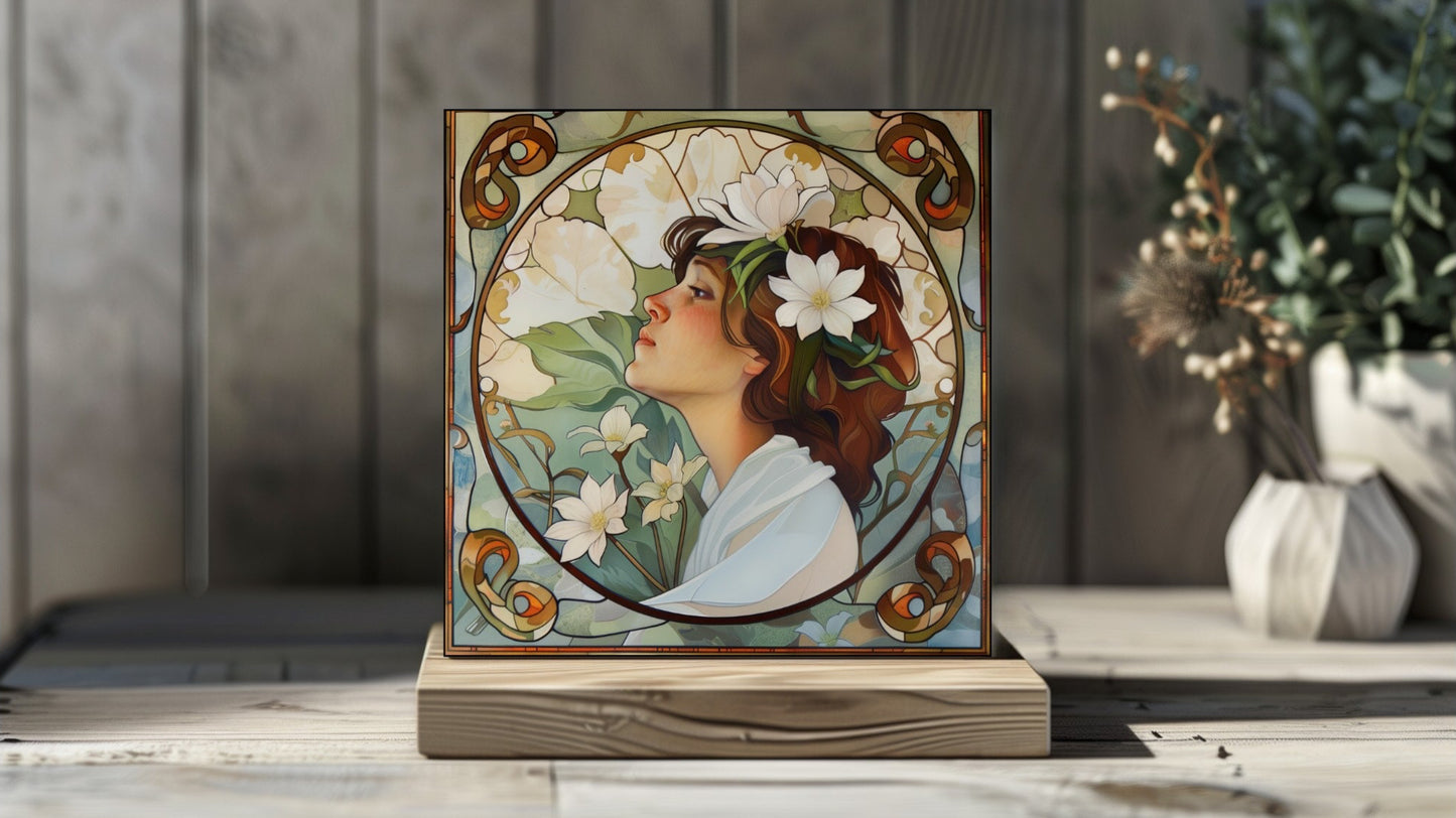 Native Australian Flora Series - Flannel Flower (Alphonse Mucha Tribute)