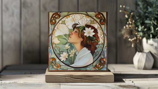 Native Australian Flora Series - Flannel Flower (Alphonse Mucha Tribute)