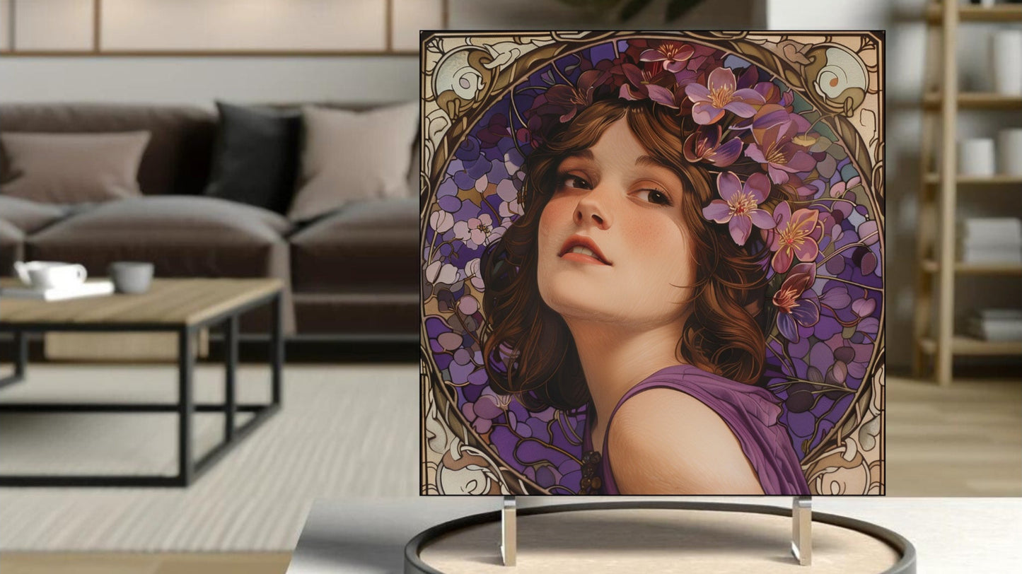 Native Australian Flora Series - Boronia Flower (Alphonse Mucha Tribute)