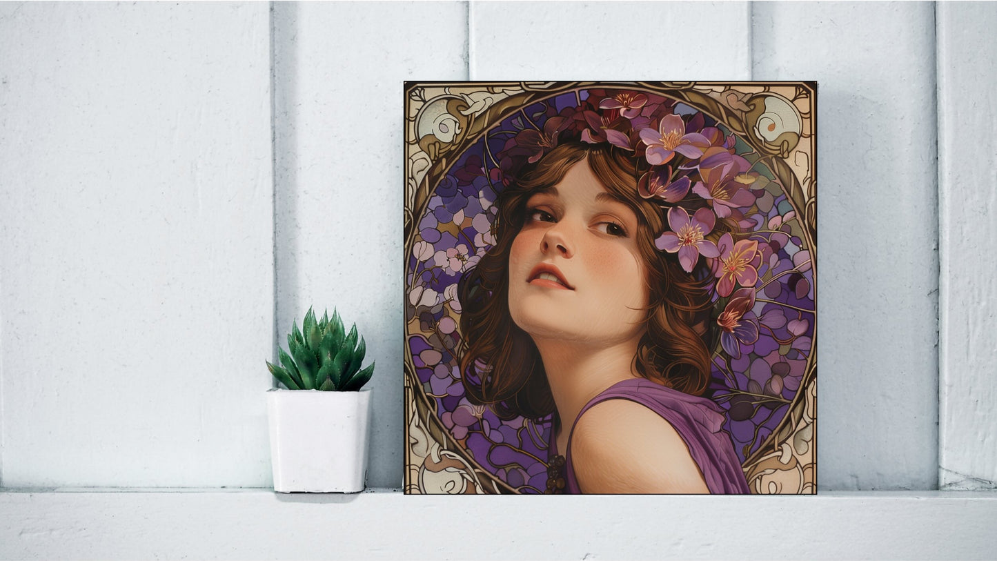Native Australian Flora Series - Boronia Flower (Alphonse Mucha Tribute)