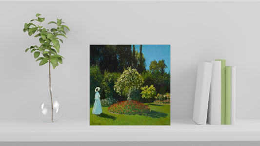 Claude Monet Display Tiles - Lady in the Garden (1867)