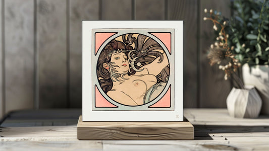 Alphonse Mucha Display Tiles - Stained Glass Window for the Facade of the Fouquet Boutique (1899) [5 of 9]