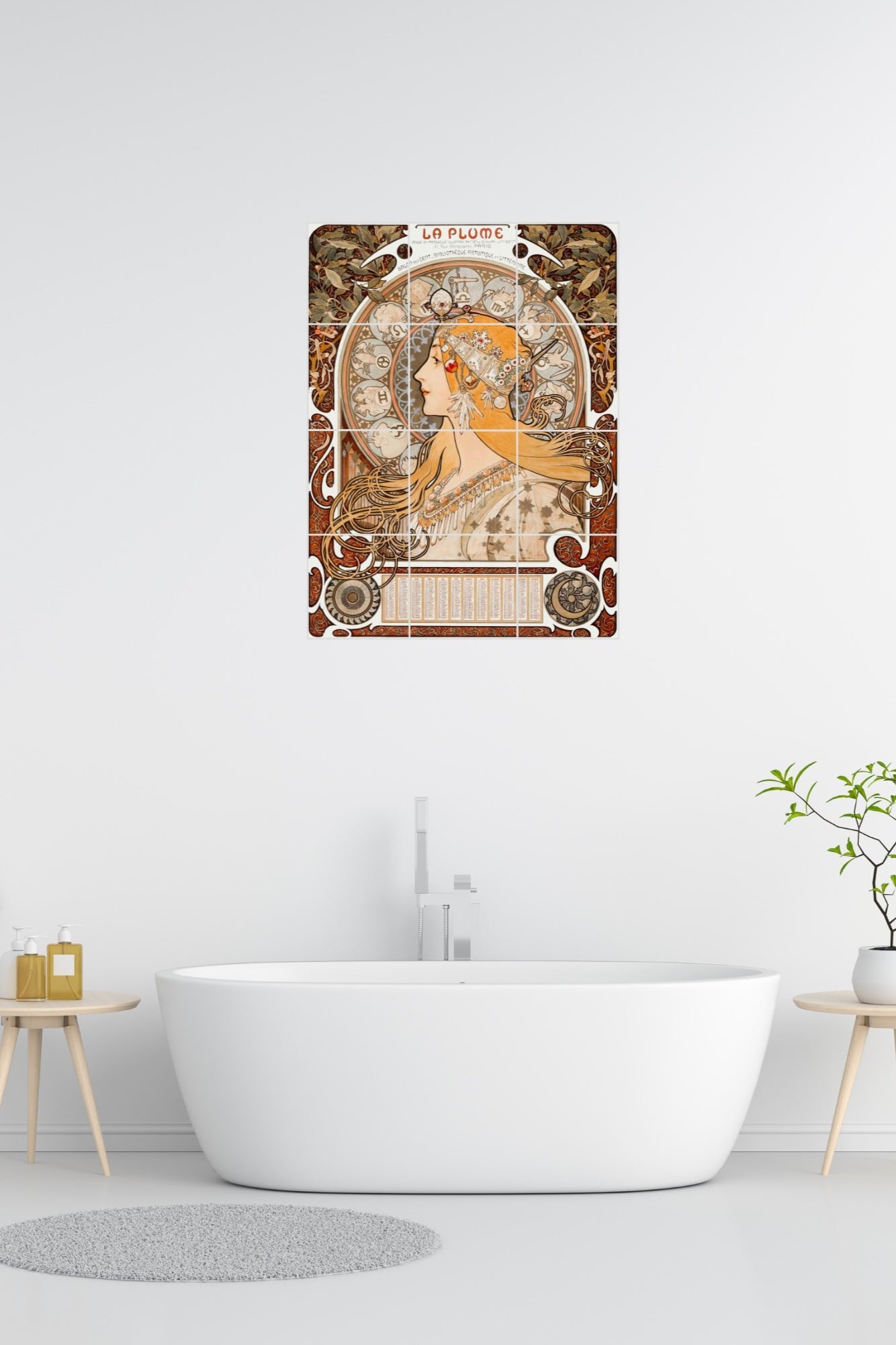 Alphonse Mucha Original Art Murals - La Plume (1899)