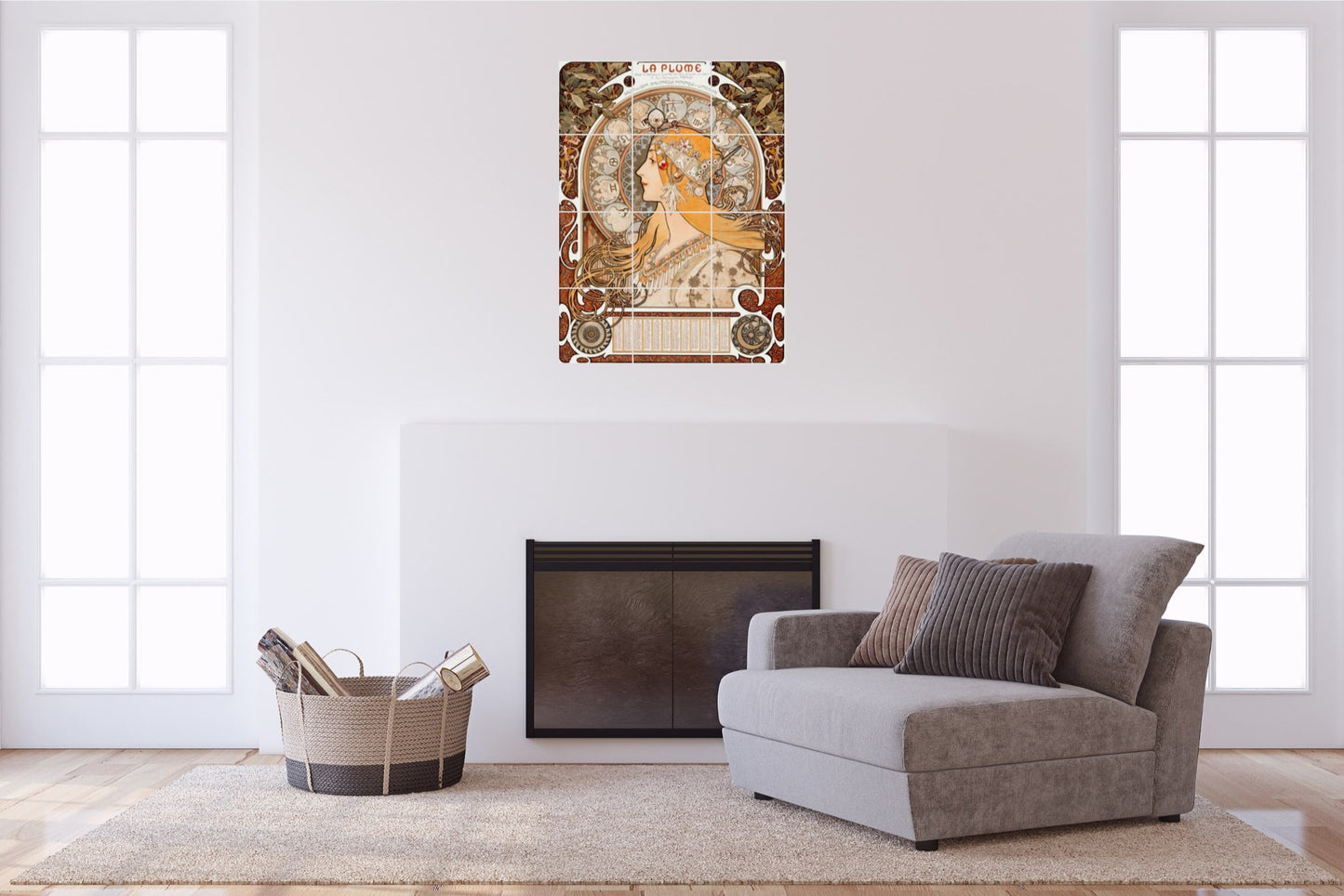 Alphonse Mucha Original Art Murals - La Plume (1899)