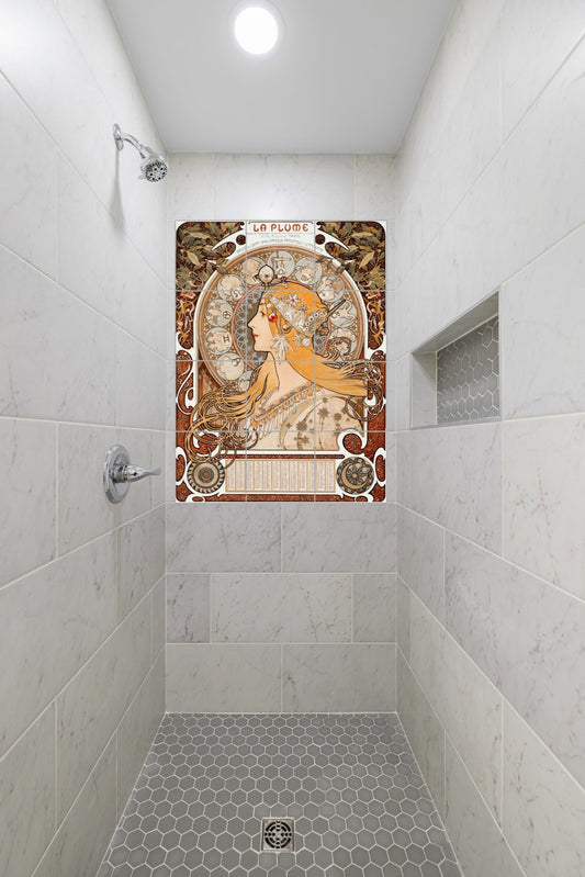 Alphonse Mucha Original Art Murals - La Plume (1899)