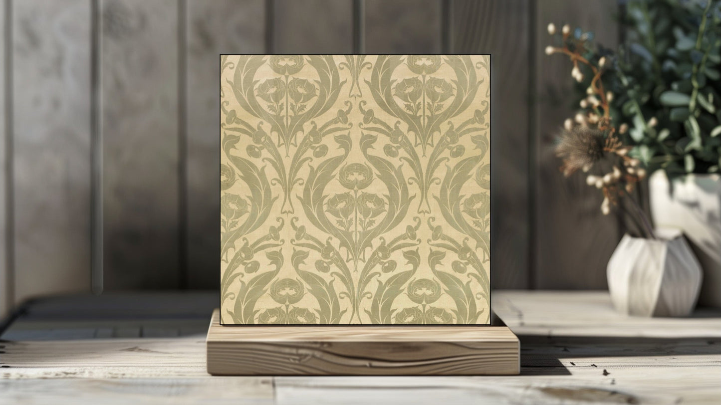 William Morris Display Tiles - Textile Fragment (c. 1900):