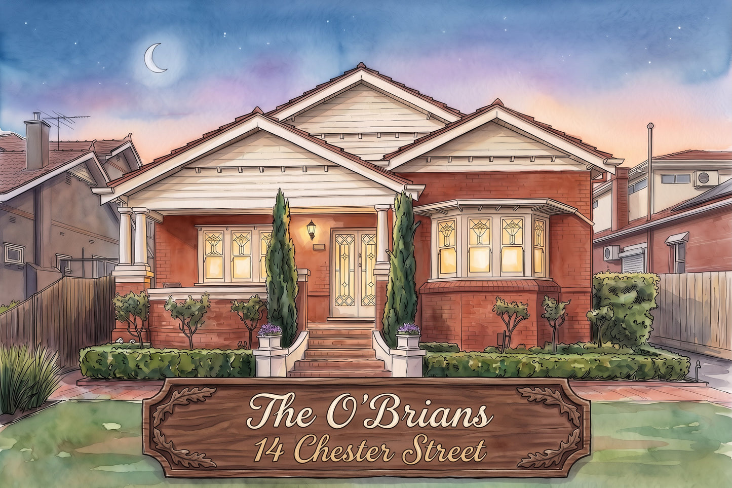House Portrait Ceramic Tile